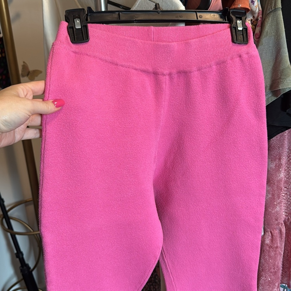 Bright Pink Flared Lounge Pants - Picture 4 of 12